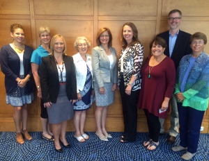 L to R: Eliana Mijangos, Cheryl Cobbs, Jodi Peeler, Jo Ann Winn, Pam Jones, Lynne Haley, Gretchen Morgan, Jonathan Burton, Sherrie Whaley